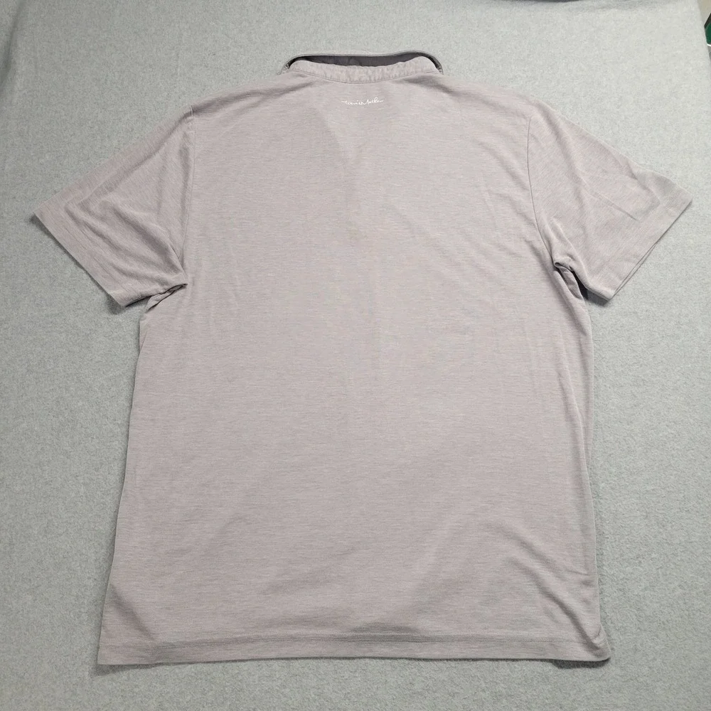 Travis Matthew Mens XL Grey Pima Cotton Blend Short Sleeve Golf Polo Shirt - Picture 8 of 10